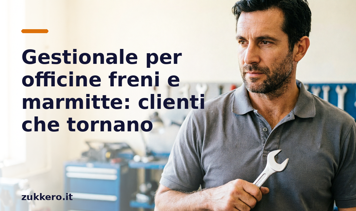 Gestionale per officine freni e marmitte Zukkero